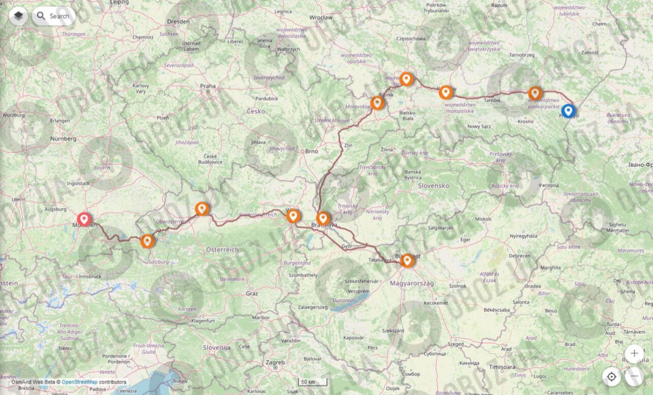 Маршрут нового поезда