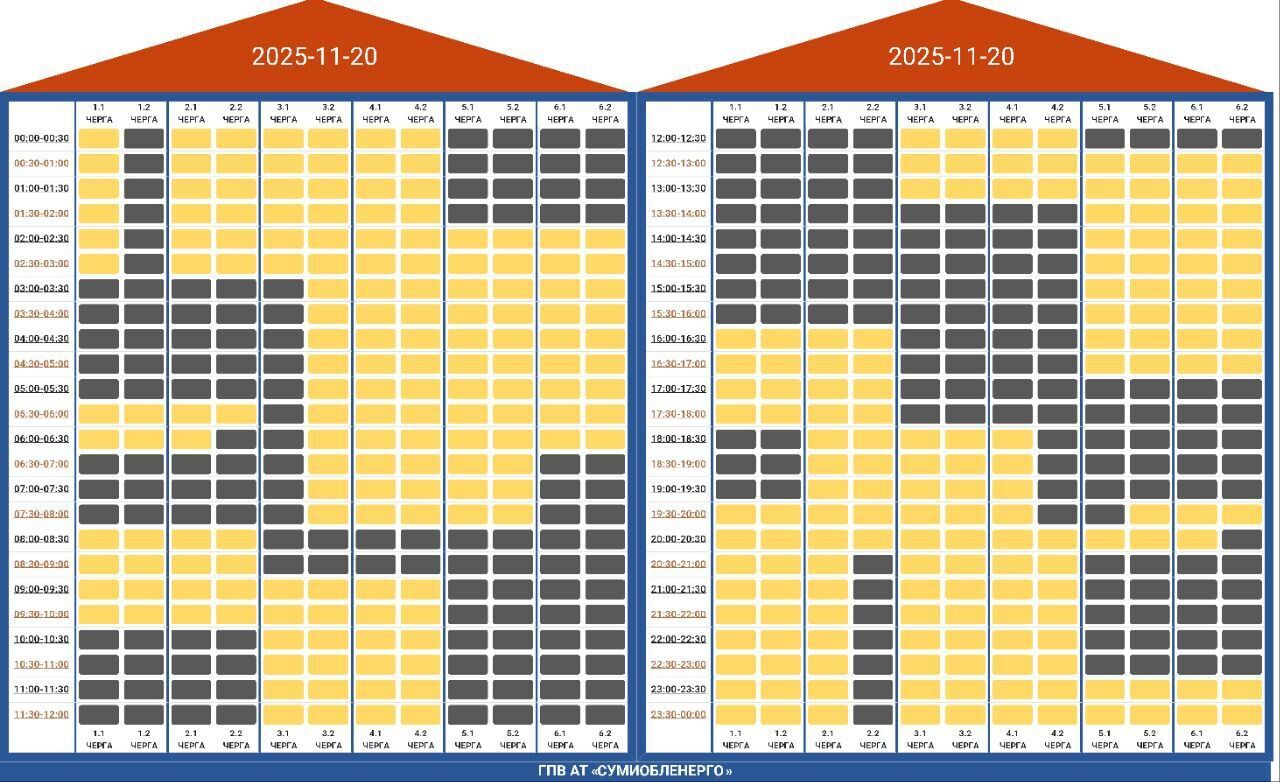 Как будут отключать свет в Сумах