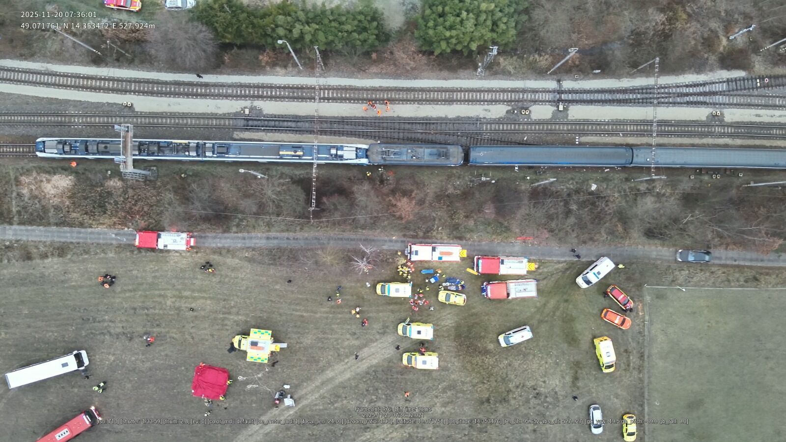 У Чехії сталася аварія на залізниці: постраждали 40 людей, пʼятеро у важкому стані. Фото