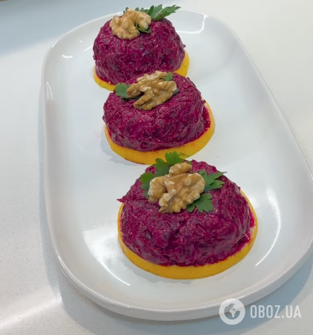 Новогодняя вкусная закуска из свеклы: готовится на раз-два