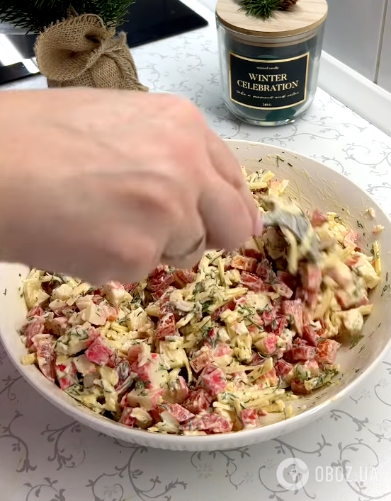 Новорічна закуска "Хмаринка" з рисового паперу зі смачною крабово-овочевою начинкою: готується 2 хвилини