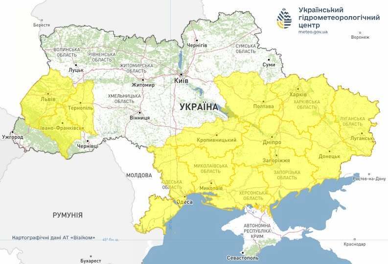 В пятницу Украину накроет теплая воздушная масса: синоптики сказали, где будет до +16 градусов. Карта