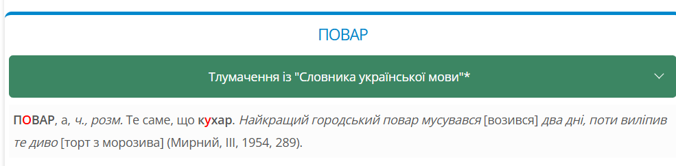 Кухар или повар? Как сказать правильно на украинском языке