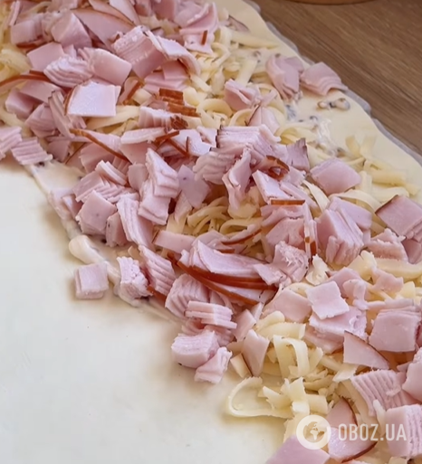 Ленивый слоеный пирог с грибами и ветчиной: готовится максимум 25 минут