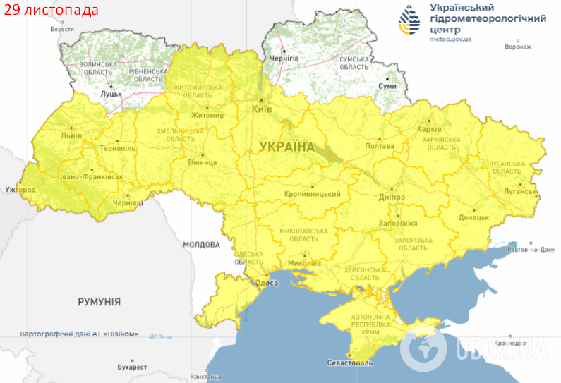 Туманы и облачно с прояснениями: какой будет погода в последнюю субботу осени. Карта