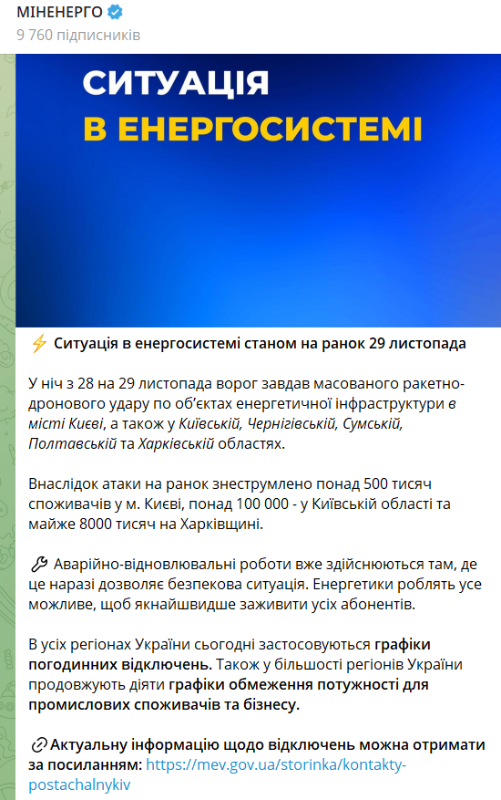 Какая ситуация в энергетике