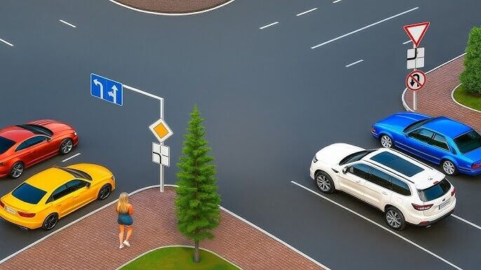 Кому дозволено найбільше напрямків для руху? Тест на знання ПДР