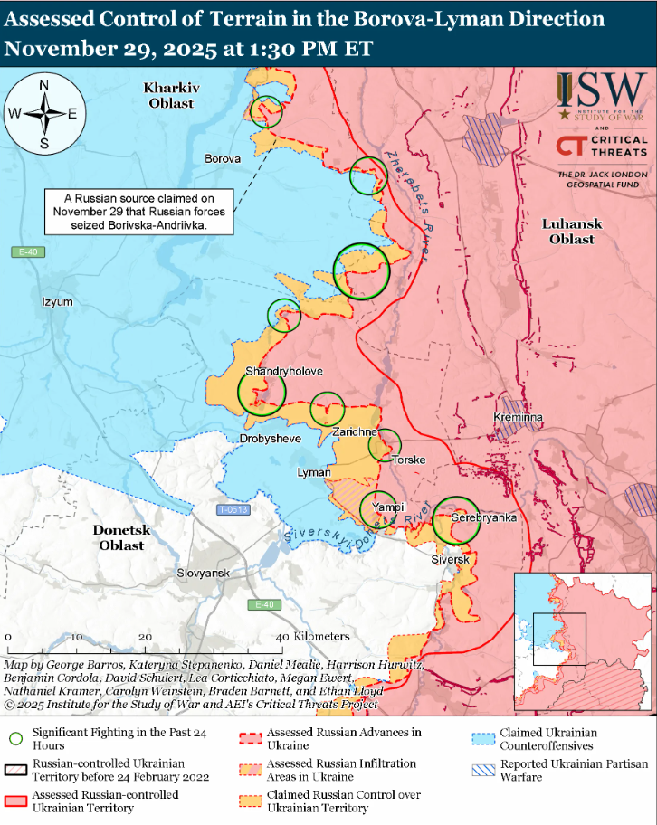 В России размечтались об обвале фронта в Украине: в ISW объяснили, что стоит за заявлениями, и оценили ситуацию. Карта