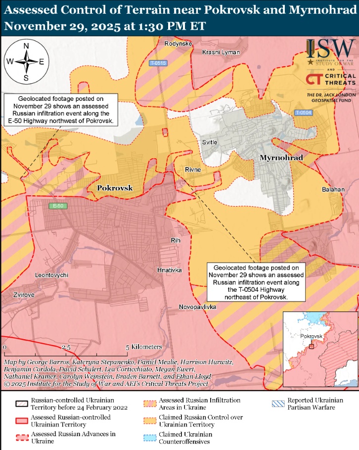 В России размечтались об обвале фронта в Украине: в ISW объяснили, что стоит за заявлениями, и оценили ситуацию. Карта