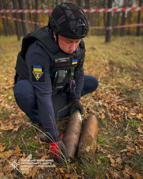 На Киевщине мужчина в лесу вместо грибов нашел "прыгающую мину". Фото