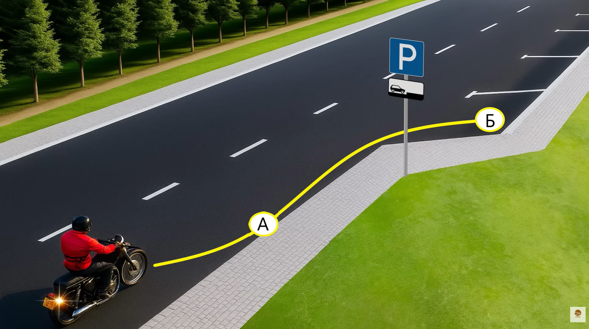 Де дозволено поставити мотоцикл? Тест на знання ПДР