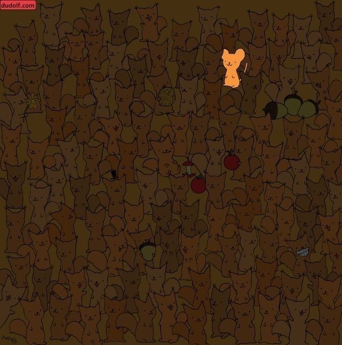 Найдите мышь: веселая головоломка для самых внимательных