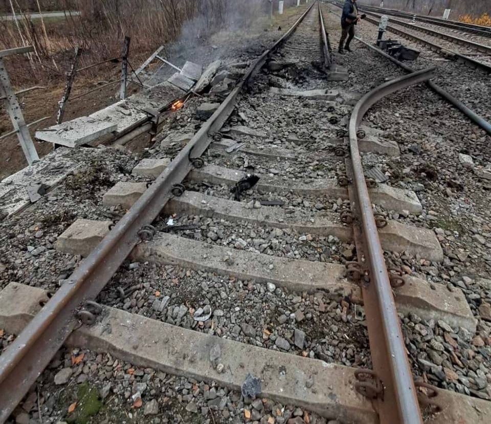 Розбиті залізничні колії