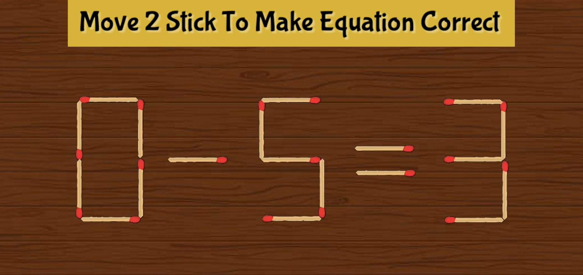 Передвиньте две спички: головоломка для самых умных