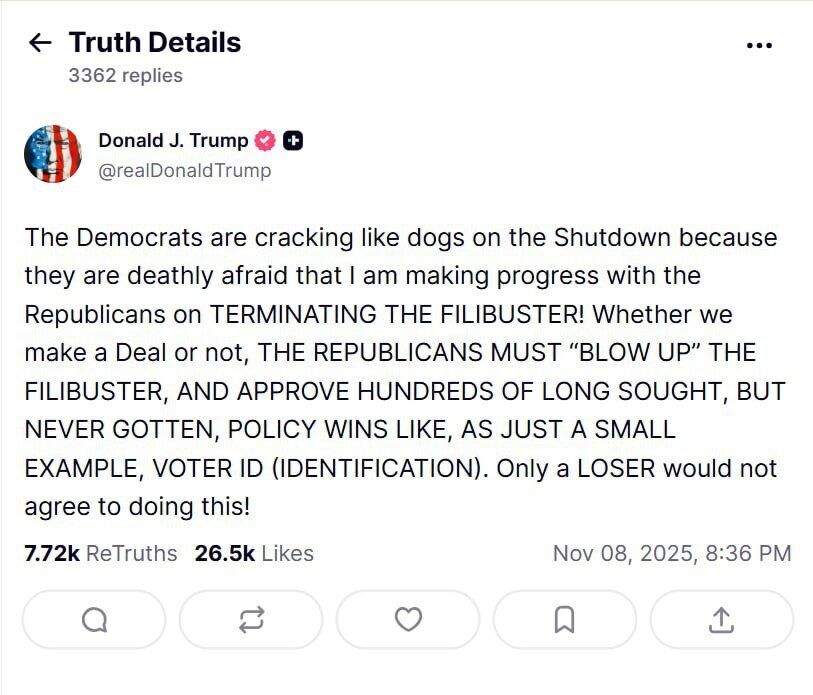 "Грызутся как псы!" Трамп разгневался на демократов и сравнил себя с Рузвельтом