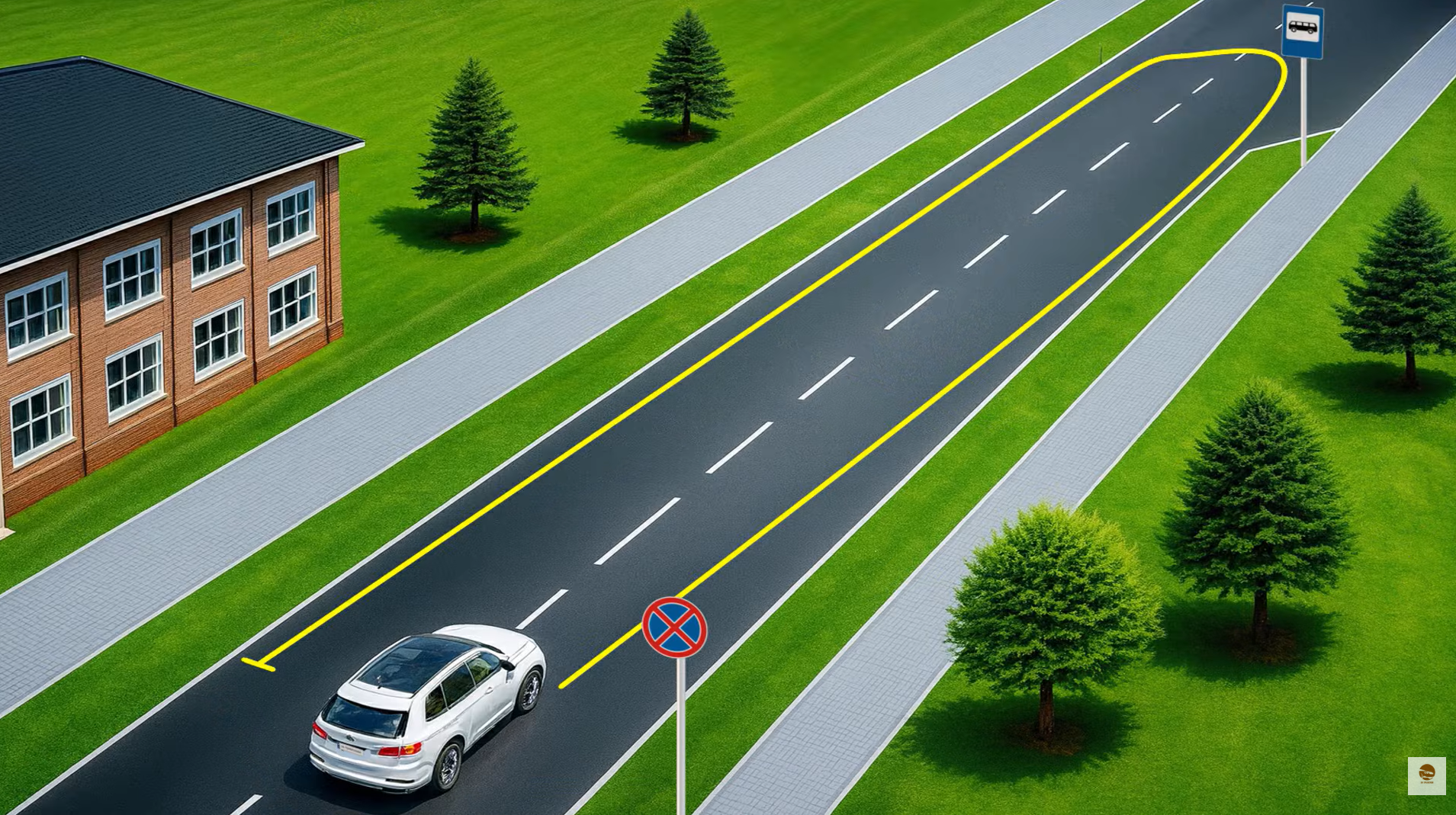 Разрешены ли разворот и остановка? Тест на знание ПДД