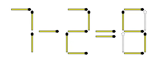Приберіть два сірники, щоб зробити рівняння правильним: головоломка