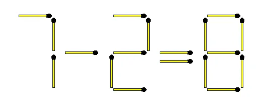 Приберіть два сірники, щоб зробити рівняння правильним: головоломка