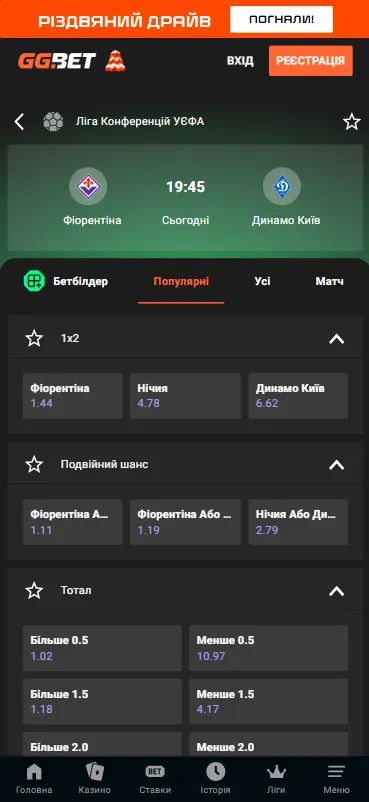 "Фіорентина" – "Динамо": всі подробиці матчу Ліги конференцій