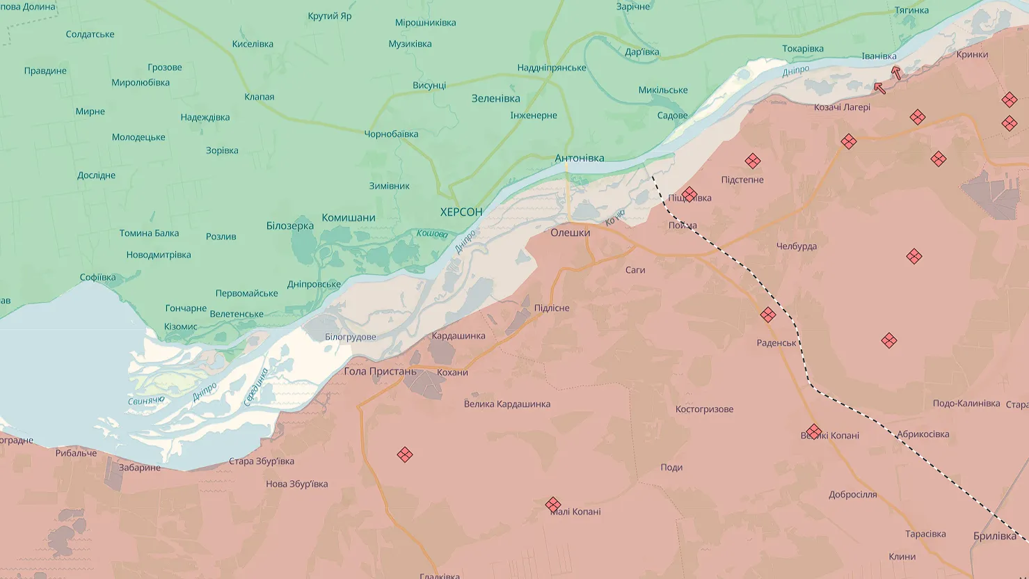 Оккупанты возобновили штурмы, пытаются высадиться на острове Белогрудный – ВСУ