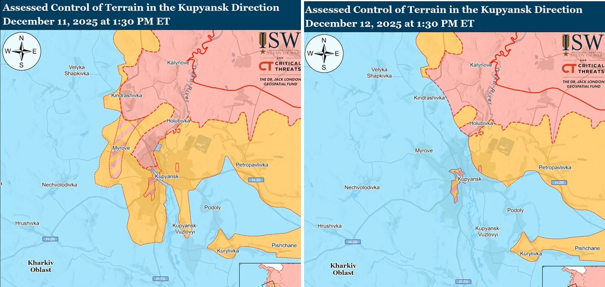 Українські війська провели вдалу операцію на Куп'янському напрямку, "зачистивши" від ворога кілька населених пунктів – ISW