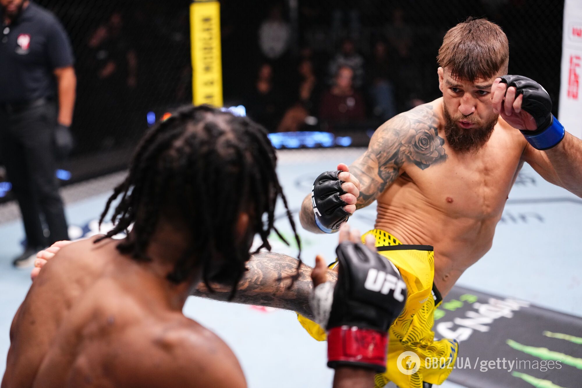 Украинский боец, воевавший против российских оккупантов, победил в 1-м раунде дебюта в UFC. Видео