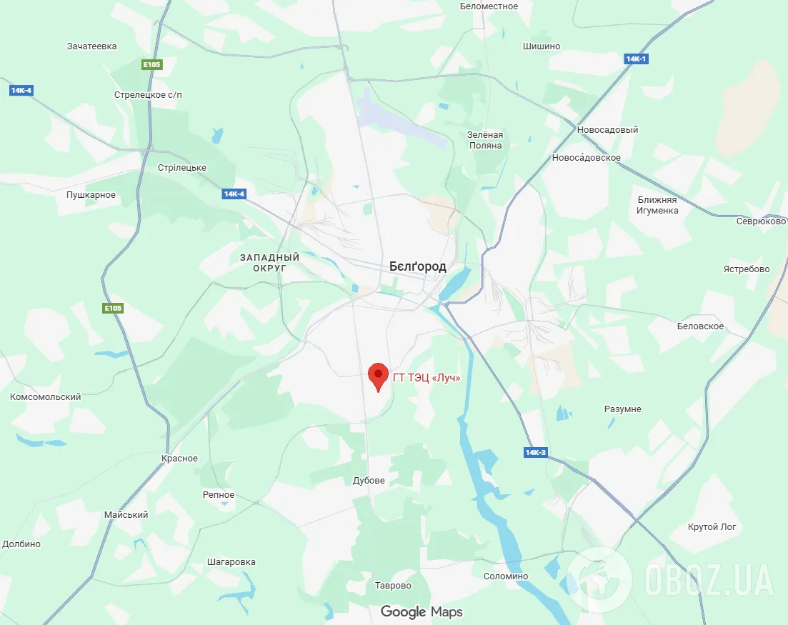 У Бєлгороді заявили про приліт по ТЕЦ "Луч": місто частково лишилося без світла