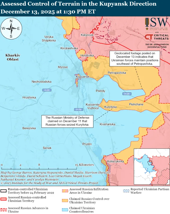 Російські z-блогери визнали просування ЗСУ в Куп'янську і звільнення навколишніх сіл – ISW