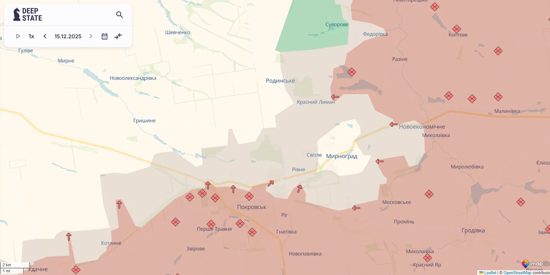 Ворог намагається прорватися у напрямку Гришиного на північний захід від Покровська: 7-й корпус ДШВ розповів про ситуацію. Карта