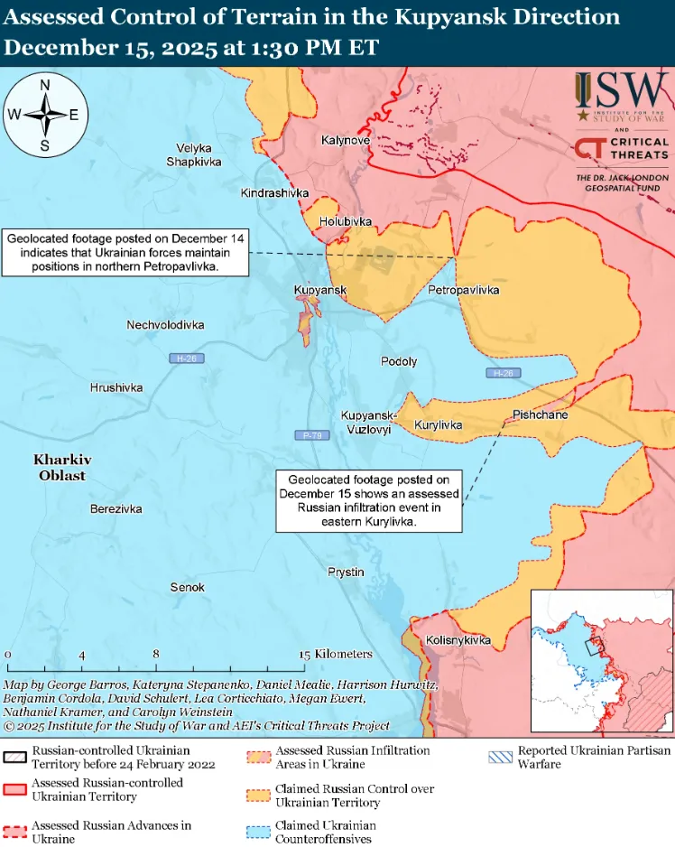 Українські війська продовжують контратаки на Куп'янському напрямку: російські пропагандисти запанікували – ISW