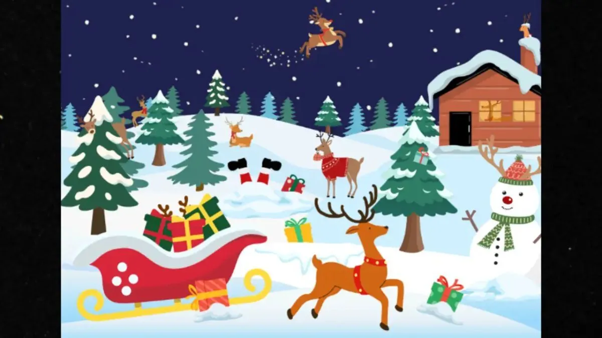 Сколько оленей на рисунке? Веселая головоломка