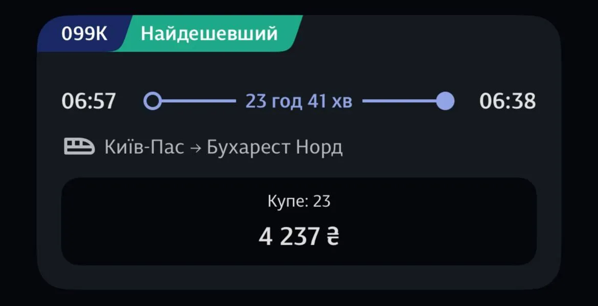 Сколько стоит билет на поезд Бухареста