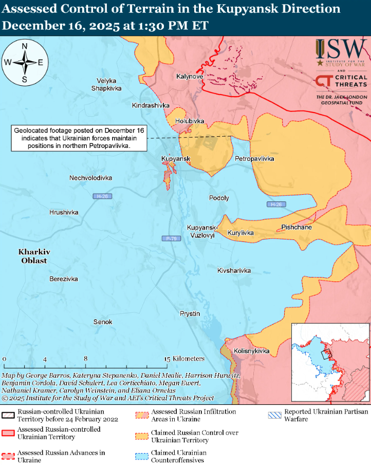 Кремль пытается преуменьшить значение украинских контратак в Купянске: в ISW объяснили, что стоит за заявлениями. Карта