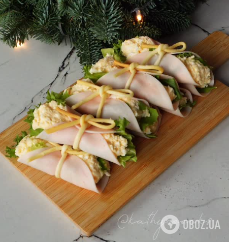 Рулетики з шинки для святкового столу: як приготувати святкову закуску