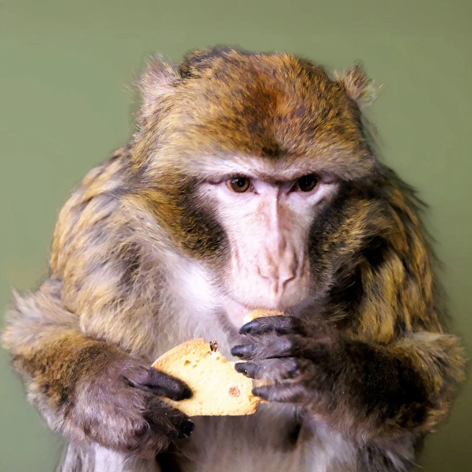 Под Киевом волонтеры спасли лесную макаку, которая сбежала от владельцев и бегала по улицам. Фото