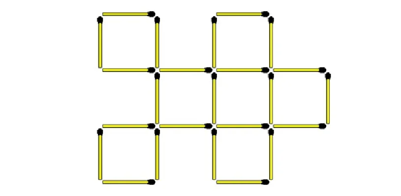 Пересуньте 2 сірники, щоб вийшло 9 квадратів: непроста головоломка