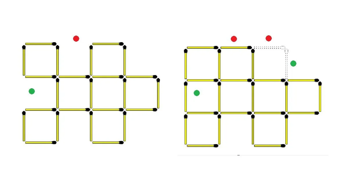 Пересуньте 2 сірники, щоб вийшло 9 квадратів: непроста головоломка