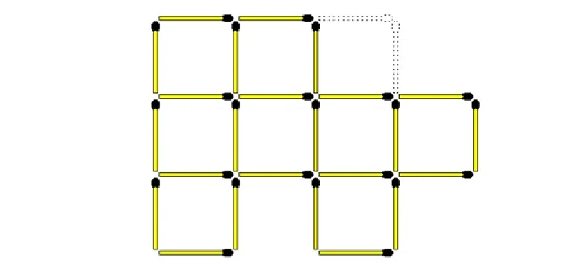Пересуньте 2 сірники, щоб вийшло 9 квадратів: непроста головоломка