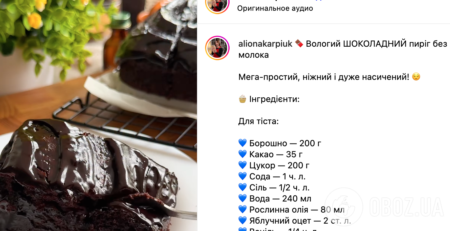 Смачний шоколадний пиріг із глазур'ю для святкового столу: ділимося рецептом десерту