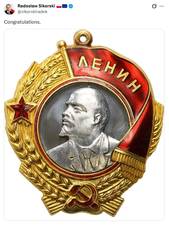 Орбан заявил, что "спас Европу от войны": Сикорский "вручил" ему орден Ленина