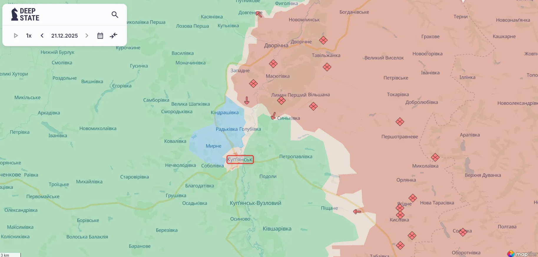 Оккупанты оказались в окружении: украинские войска зачищают ключевой город у границы с Россией. Карта