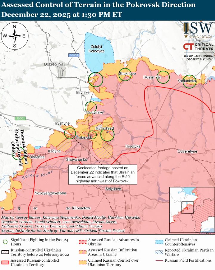 Українські війська просунулися на тактичному напрямі Костянтинівка-Дружківка та поблизу Покровська: аналіз ISW