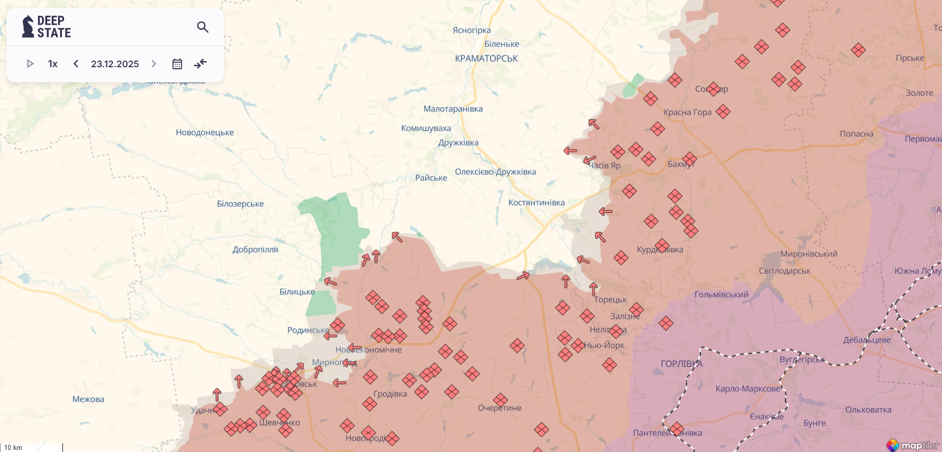 Российские войска совершили механизированные штурмы в направлениях Доброполья и Константиновки, но получили "по зубам": в ISW оценили ситуацию