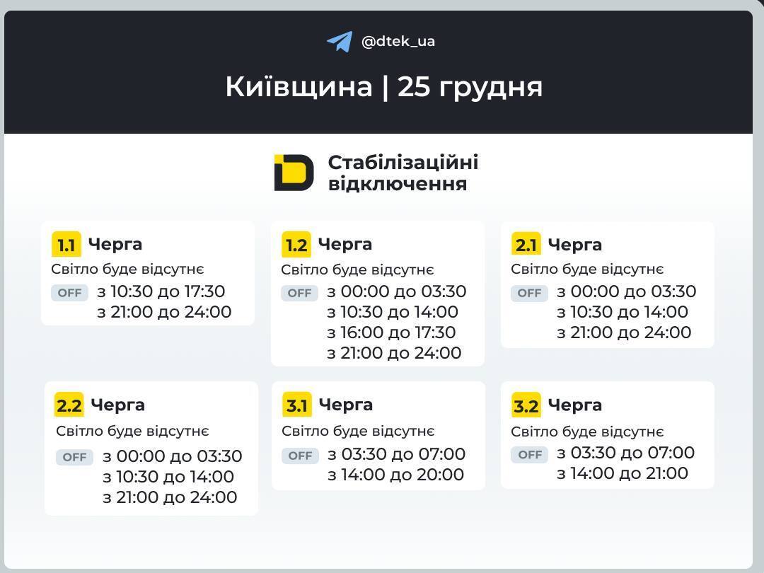 Українці знову залишаться без світла: "Укренерго" попередило про відключення 25 грудня
