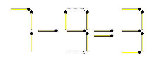 Передвиньте 2 спички и исправьте уравнение: головоломка для сообразительных
