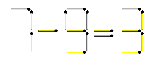 Передвиньте 2 спички и исправьте уравнение: головоломка для сообразительных