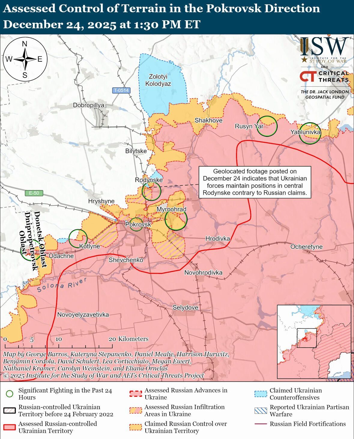 Украинские войска продвинулись возле Покровска, оккупанты – в районе Гуляйполя: анализ ISW