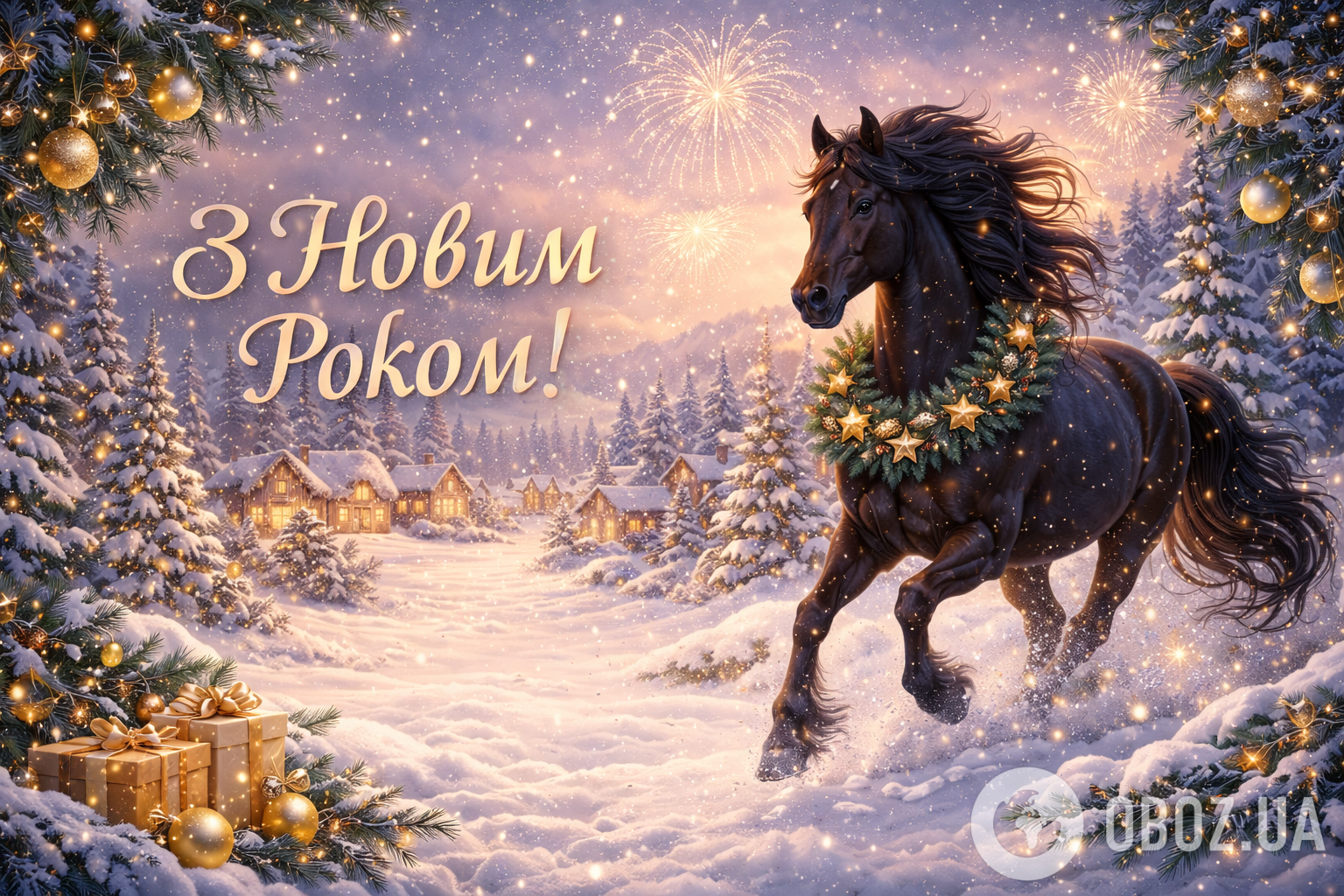 C Новым годом Коня! Картинки, поздравления, открытки, красивые пожелания