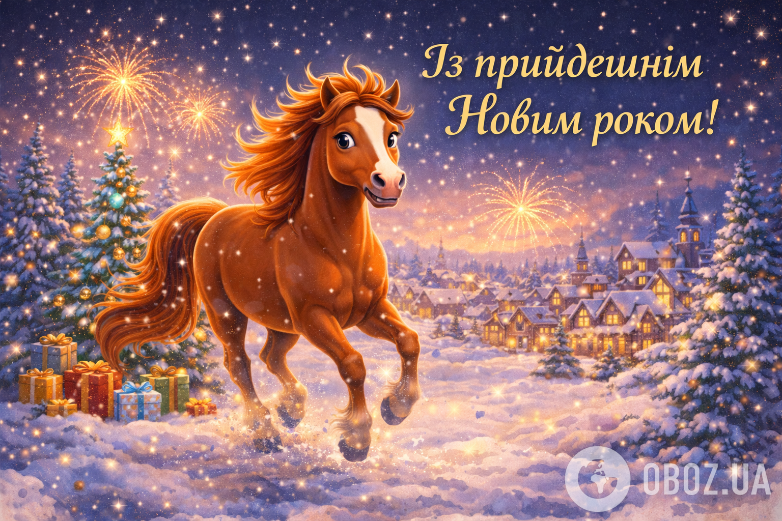 C Новым годом Коня! Картинки, поздравления, открытки, красивые пожелания