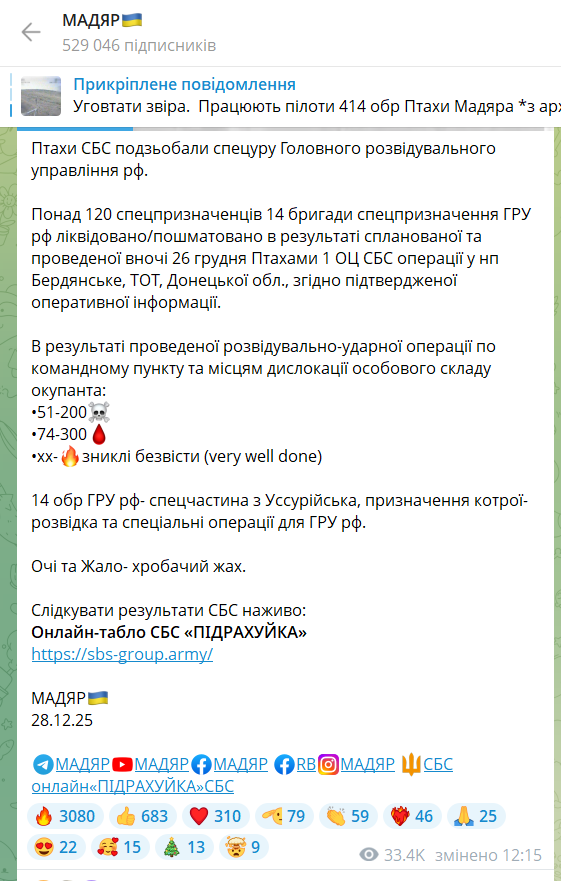 Ликвидировано более полусотни спецназовцев ГРУ РФ: Силы беспилотных систем устроили эффектный налет на оккупантов. Видео
